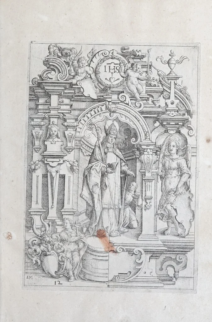 An illustration from Architectvra, oder, Verzeichnuss allerhand Eynfassungen an Thüren, Fenstern vnd Decken : u. sehr nützlich vnnd dienlich allen Mahlern, Bildthawern, Steinmetzen, Schreinern, vnd andern Liebhabern dieser Kunst, 1609, leaf 35