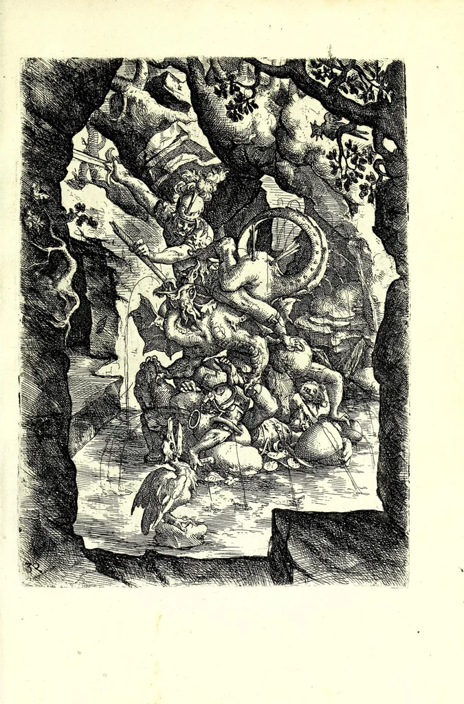 An illustration from Architectvra von Ausstheilung, Symmetria vnd Proportion der fünff Seulen : vnd aller darauss volgender Kunst Arbeit von Fenstern, Caminen, Thürgerichten, Portalen, Bronnen vnd Epitaphien ..., 1598, leaf 67