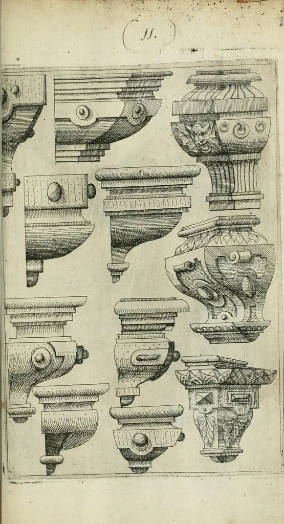 An illustration from Architectvra, vonn Ausstheijlung der fünff Seülen, vnd aller darausz folder Kunst vnd Arbeit von Festern, Camin, Thürgerichten, Portale, Bruñen vnd Epitaphie, 1612, leaf 100