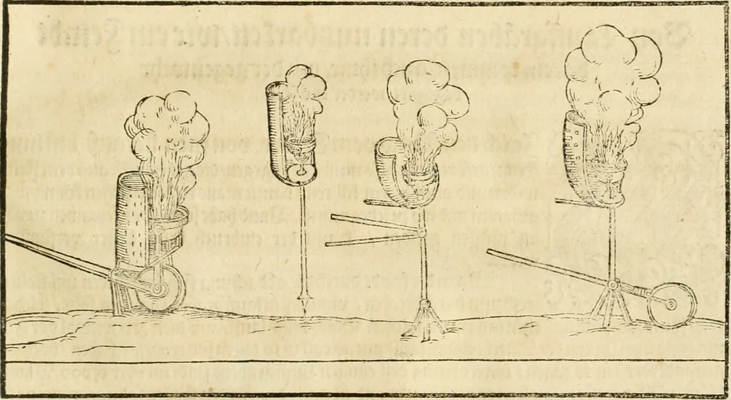 An illustration from Architectvra von Vestungen. Wie die zu vnsern Zeiten mögen erbawen werden, an Stätten, Schlössern vñ Clussen, zu Wasser, Land, Berg vñ Thal, mit jren Bollwercken, Caualiren, Streichen, Gräben vnd Leuffen, sampt deren gantzen Anhang vnd Nutzbarkeit, auch wie die Gegenwehr zu gebrauchen, was für Geschütz dahin gehörig, vnnd wie es geordnet vnnd gebraucht werden soll, alles ausz Grund vnd deren Fundamenten. Sampt den Grund Rissen, Visierungen, vnd Auffzügen für Augen gestellt, 1589, leaf 144