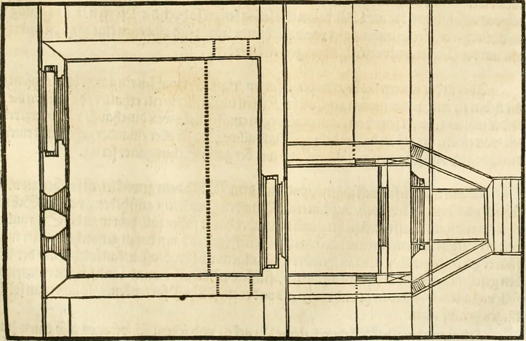 An illustration from Architectvra von Vestungen. Wie die zu vnsern Zeiten mögen erbawen werden, an Stätten, Schlössern vñ Clussen, zu Wasser, Land, Berg vñ Thal, mit jren Bollwercken, Caualiren, Streichen, Gräben vnd Leuffen, sampt deren gantzen Anhang vnd Nutzbarkeit, auch wie die Gegenwehr zu gebrauchen, was für Geschütz dahin gehörig, vnnd wie es geordnet vnnd gebraucht werden soll, alles ausz Grund vnd deren Fundamenten. Sampt den Grund Rissen, Visierungen, vnd Auffzügen für Augen gestellt, 1589, leaf 294
