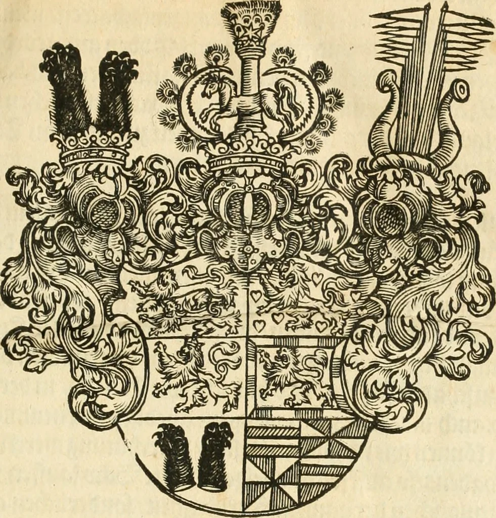 An illustration from Architectvra von Vestungen. Wie die zu vnsern Zeiten mögen erbawen werden, an Stätten, Schlössern vñ Clussen, zu Wasser, Land, Berg vñ Thal, mit jren Bollwercken, Caualiren, Streichen, Gräben vnd Leuffen, sampt deren gantzen Anhang vnd Nutzbarkeit, auch wie die Gegenwehr zu gebrauchen, was für Geschütz dahin gehörig, vnnd wie es geordnet vnnd gebraucht werden soll, alles ausz Grund vnd deren Fundamenten. Sampt den Grund Rissen, Visierungen, vnd Auffzügen für Augen gestellt, 1589, leaf 6