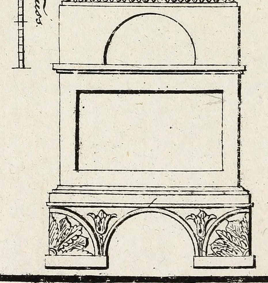 An illustration from Architektonisch-mythologische Kunst-Sammlung : ein Modell und Taschenbuch für Stein- und Bildhauer, Töpfer Gürttler und Eisengiesser, so wie auch für Tüncher und Stukaturer, 1829, leaf 108