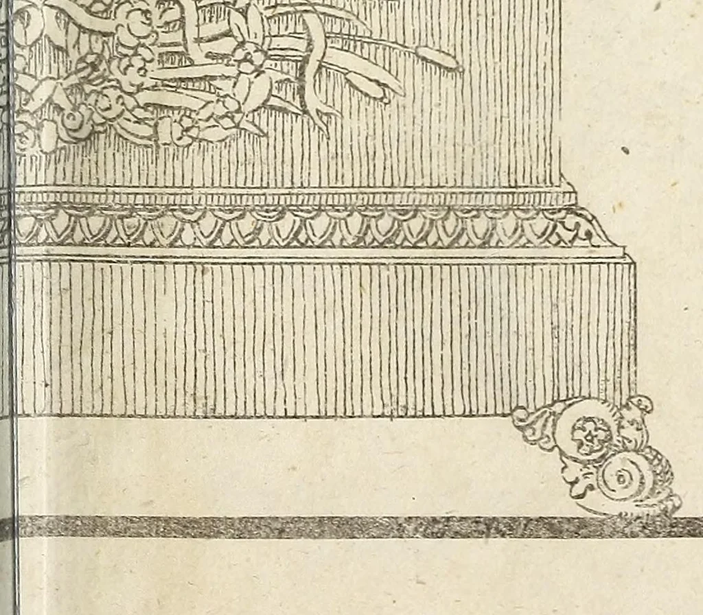 An illustration from Architektonisch-mythologische Kunst-Sammlung : ein Modell und Taschenbuch für Stein- und Bildhauer, Töpfer Gürttler und Eisengiesser, so wie auch für Tüncher und Stukaturer, 1829, leaf 133