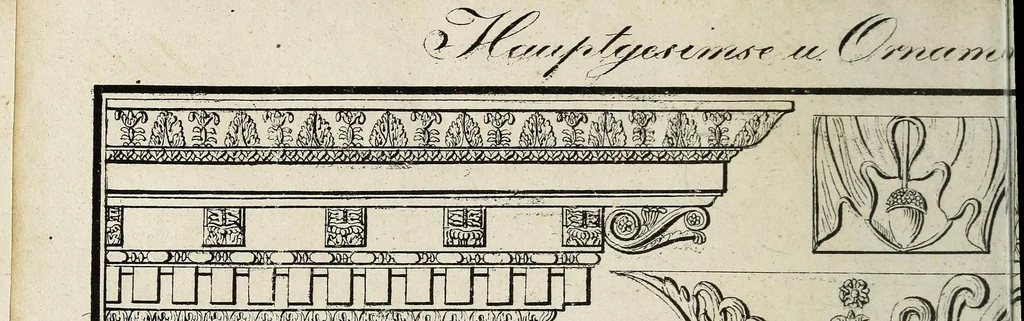 An illustration from Architektonisch-mythologische Kunst-Sammlung : ein Modell und Taschenbuch für Stein- und Bildhauer, Töpfer Gürttler und Eisengiesser, so wie auch für Tüncher und Stukaturer, 1829, leaf 34