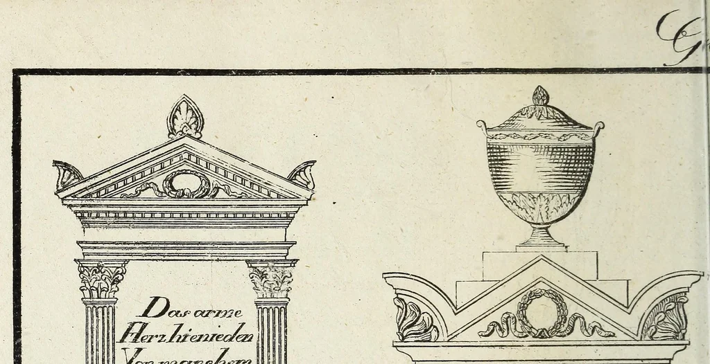 An illustration from Architektonisch-mythologische Kunst-Sammlung : ein Modell und Taschenbuch für Stein- und Bildhauer, Töpfer Gürttler und Eisengiesser, so wie auch für Tüncher und Stukaturer, 1829, leaf 76