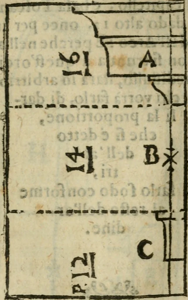 An illustration from Manuale d'architettura : breue, e risoluta prattica, 1629, leaf 52