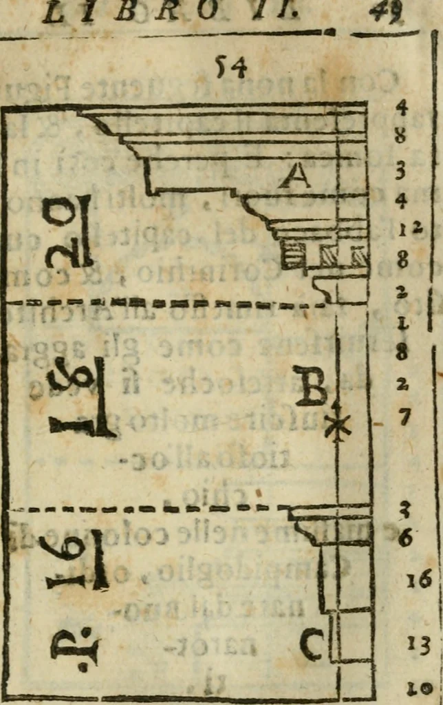 An illustration from Manuale d'architettura : breue, e risoluta prattica, 1629, leaf 66