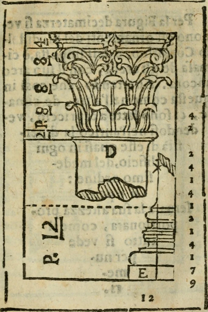 An illustration from Manuale d'architettura : breue, e risoluta prattica, 1629, leaf 76