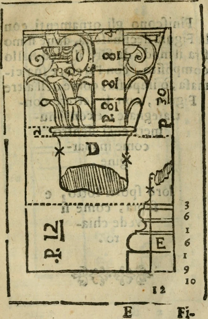 An illustration from Manuale d'architettura : breue, e risoluta prattica, 1629, leaf 82