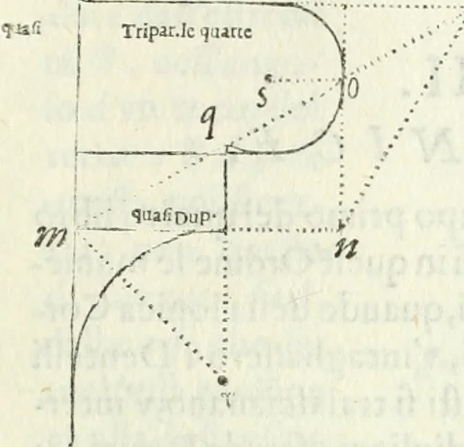 An illustration from Architettura ciuile demostratiuamente proportionata et accresciuta di nuoue regole : con l'vso delle quali si facilita l'inuentione d'ogni douuta proportione nelli cinque ordini, e col ritrouamento d'vn nuouo strumento angolare, si da il modo à gl'operarij medesimi di pratticamente stabilire le sacome in ogni loro necessario contorno, 1661, leaf 364