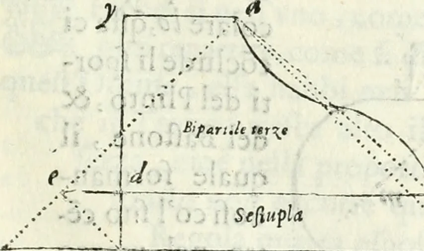An illustration from Architettura ciuile demostratiuamente proportionata et accresciuta di nuoue regole : con l'vso delle quali si facilita l'inuentione d'ogni douuta proportione nelli cinque ordini, e col ritrouamento d'vn nuouo strumento angolare, si da il modo à gl'operarij medesimi di pratticamente stabilire le sacome in ogni loro necessario contorno, 1661, leaf 380