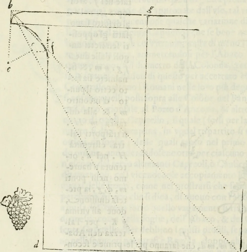 An illustration from Architettura civile demonstrativamente proportionata et accresciuta di nuove regole : con l'vso delle quali si facilita l'inventione d'ogni dovuta proportione nelli cinque ordini, e col ritrovamento d'vn nuovo strumento angolare, si da il modo à gl'operarij medesimi di pratticamente stabilire le sacome in ogni loro necessario contorno, 1686, leaf 349