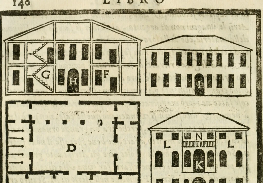 An illustration from Della architettura di Gioseffe Viola Zanini, padovano pittore et architetto, libri due : ne' quali con nuoua simmetria & facoltà si mostrano le giuste regole de i cinque ordini di detta architettura, & osseruationi de'più eccellenti architetti, che in quella habbiano dato ammaestramenti .., 1629, leaf 163