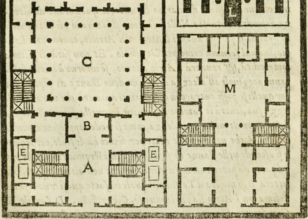An illustration from Della architettura di Gioseffe Viola Zanini, padovano pittore et architetto, libri due : ne' quali con nuoua simmetria & facoltà si mostrano le giuste regole de i cinque ordini di detta architettura, & osseruationi de'più eccellenti architetti, che in quella habbiano dato ammaestramenti .., 1629, leaf 163