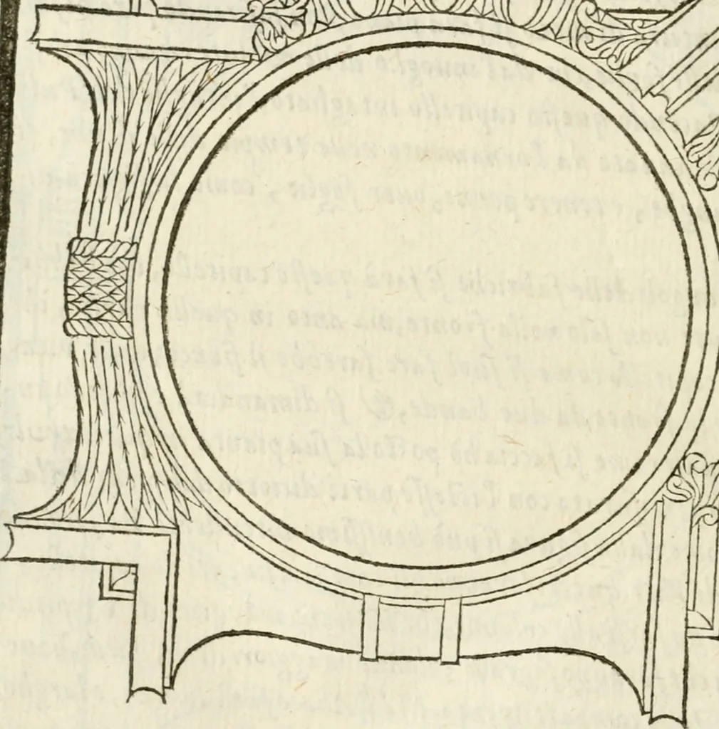 An illustration from Della architettura di Gioseffe Viola Zanini, padovano pittore et architetto, libri due : ne' quali con nuoua simmetria & facoltà si mostrano le giuste regole de i cinque ordini di detta architettura, & osseruationi de'più eccellenti architetti, che in quella habbiano dato ammaestramenti .., 1629, leaf 389