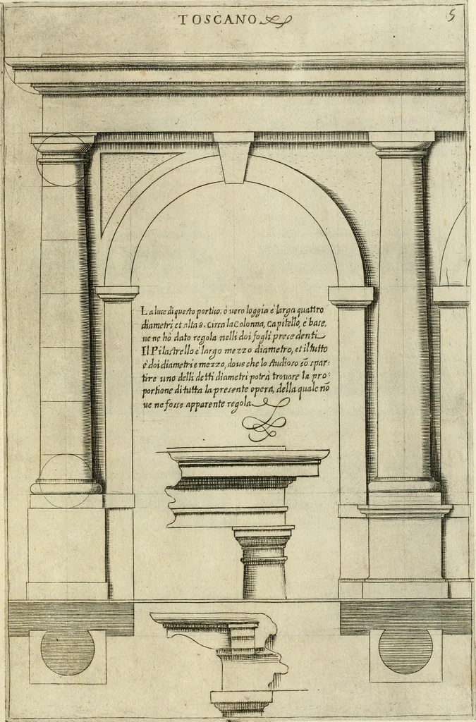 An illustration from Architettvra con diversi ornamenti cavati dall'antico, 1638, leaf 10