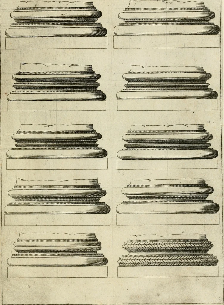 An illustration from Architettvra con diversi ornamenti cavati dall'antico, 1638, leaf 12