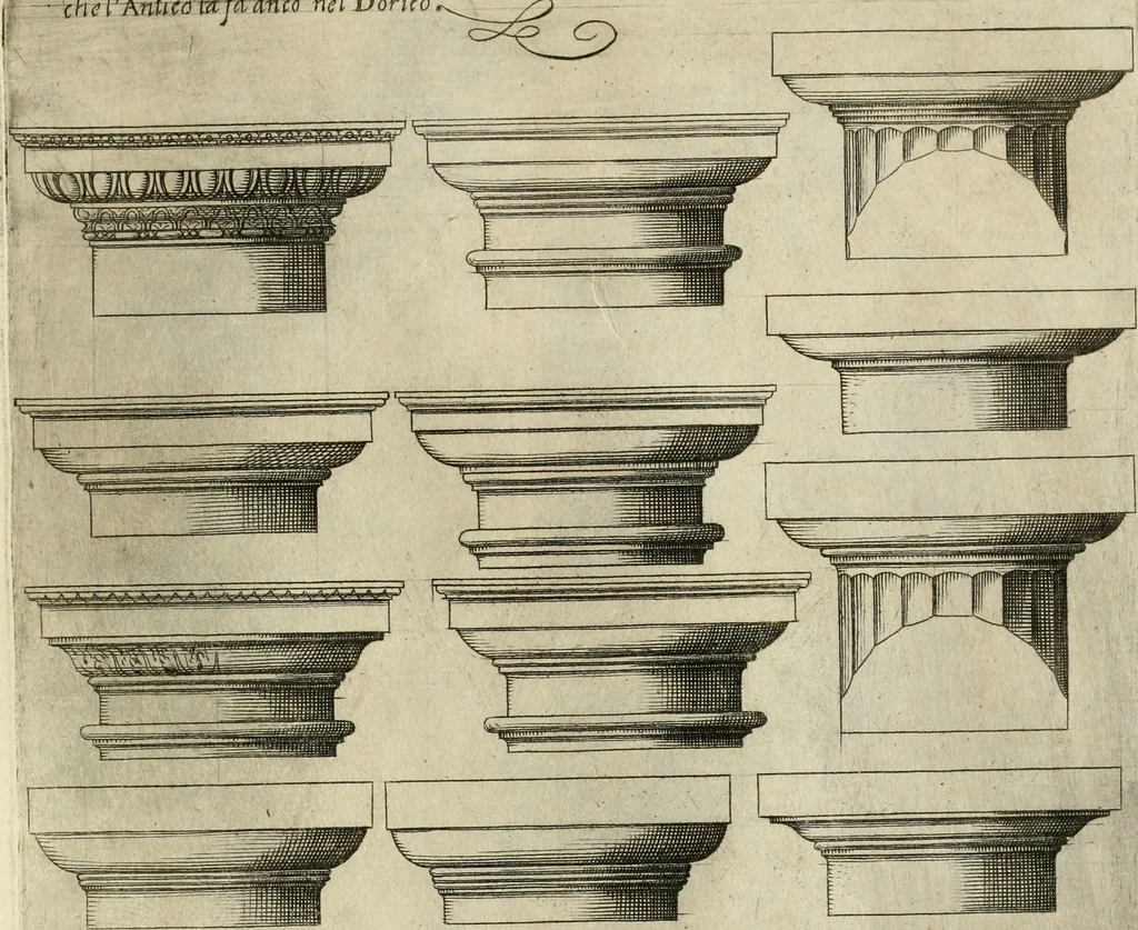 An illustration from Architettvra con diversi ornamenti cavati dall'antico, 1638, leaf 14