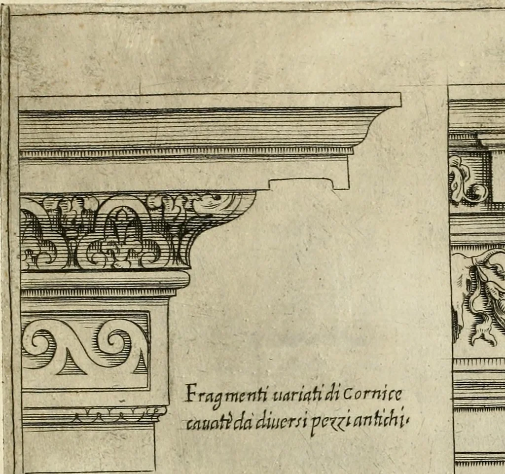 An illustration from Architettvra con diversi ornamenti cavati dall'antico, 1638, leaf 18