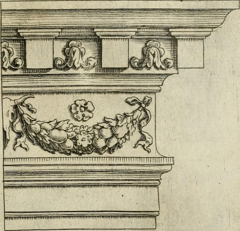 An illustration from Architettvra con diversi ornamenti cavati dall'antico, 1638, leaf 18