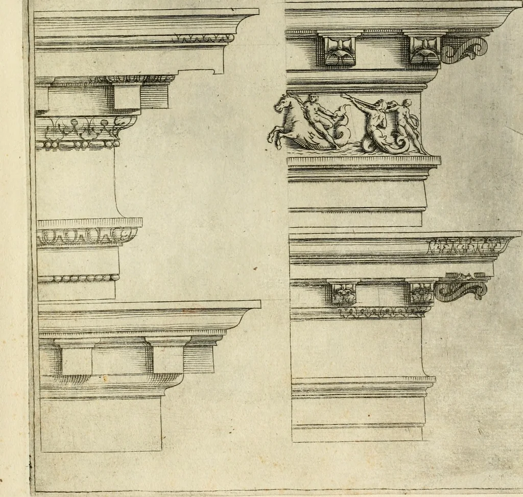 An illustration from Architettvra con diversi ornamenti cavati dall'antico, 1638, leaf 18