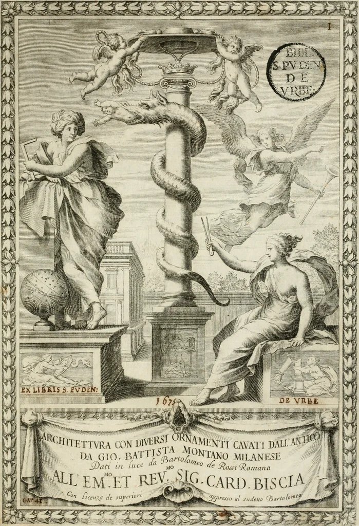 An illustration from Architettvra con diversi ornamenti cavati dall'antico, 1638, leaf 2