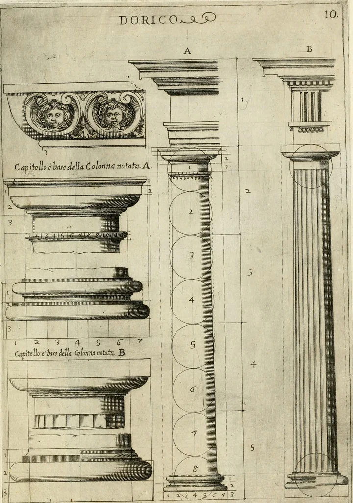 An illustration from Architettvra con diversi ornamenti cavati dall'antico, 1638, leaf 20