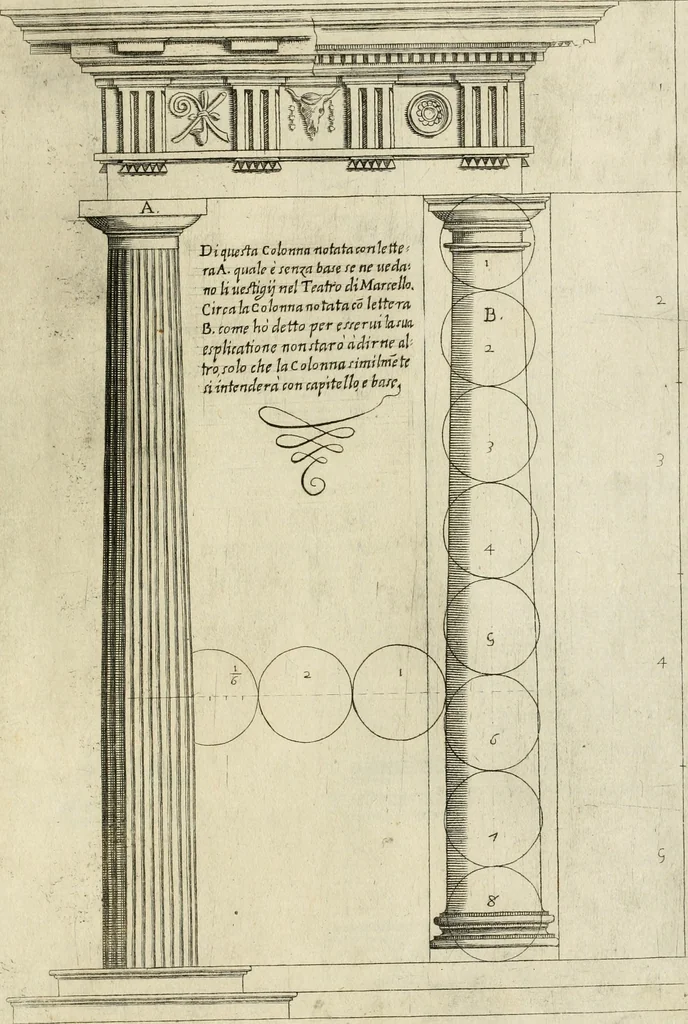 An illustration from Architettvra con diversi ornamenti cavati dall'antico, 1638, leaf 22