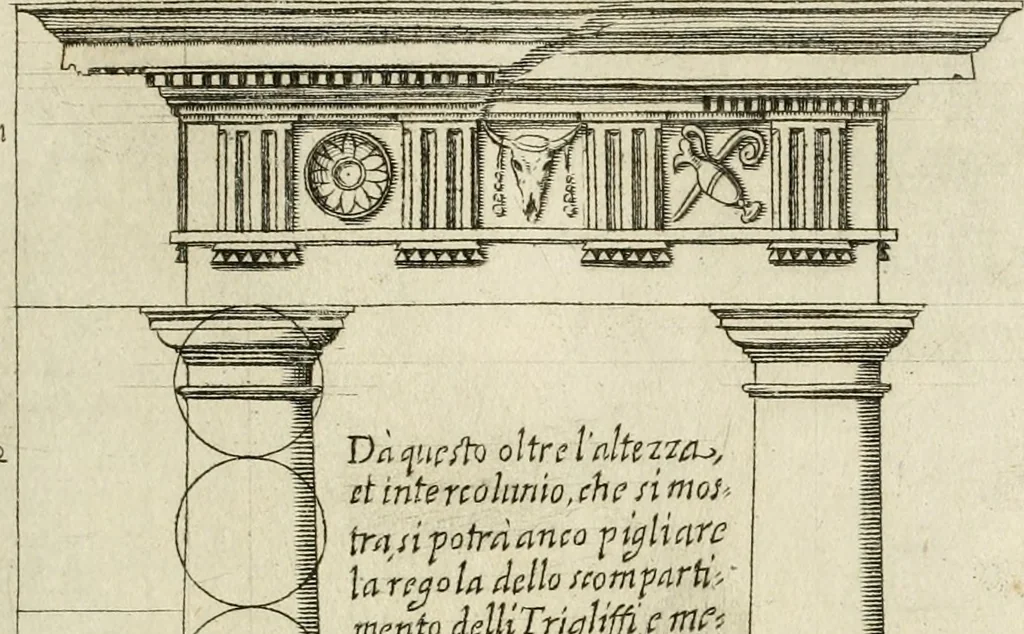 An illustration from Architettvra con diversi ornamenti cavati dall'antico, 1638, leaf 24