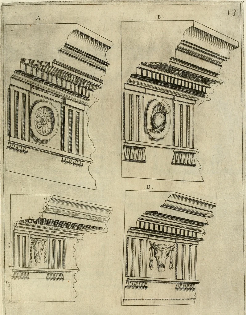 An illustration from Architettvra con diversi ornamenti cavati dall'antico, 1638, leaf 26