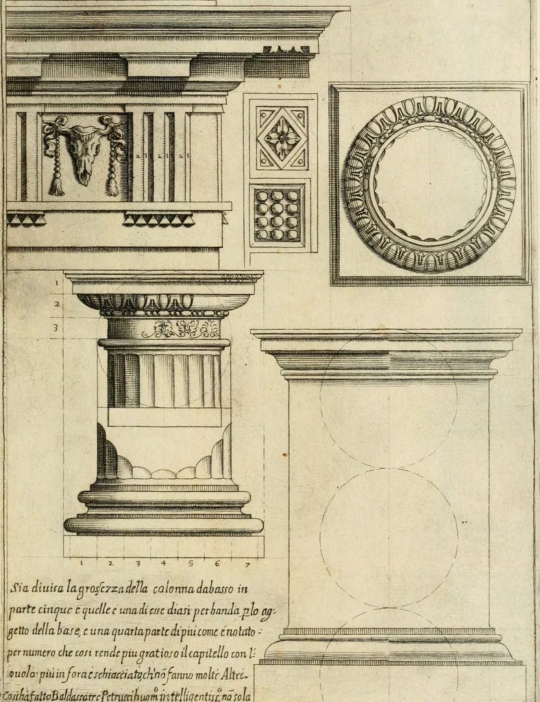 An illustration from Architettvra con diversi ornamenti cavati dall'antico, 1638, leaf 28