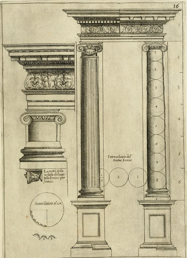 An illustration from Architettvra con diversi ornamenti cavati dall'antico, 1638, leaf 32