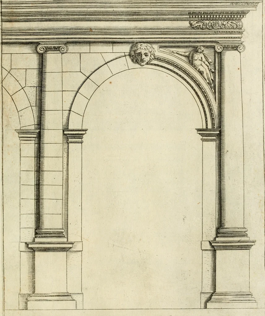 An illustration from Architettvra con diversi ornamenti cavati dall'antico, 1638, leaf 36