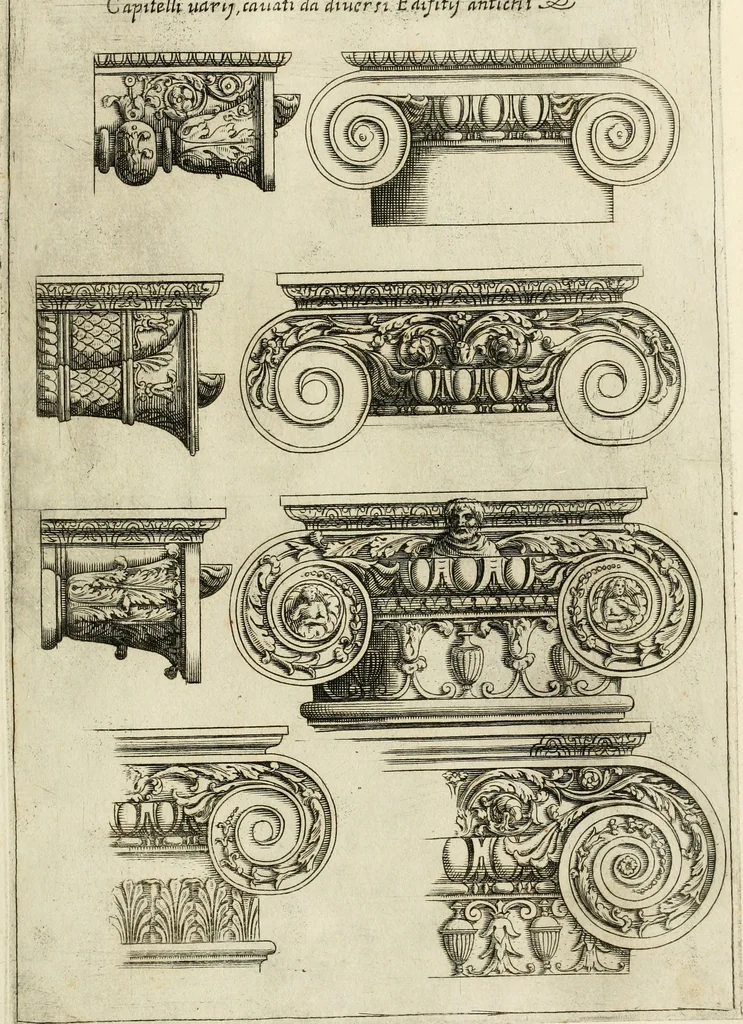 An illustration from Architettvra con diversi ornamenti cavati dall'antico, 1638, leaf 40