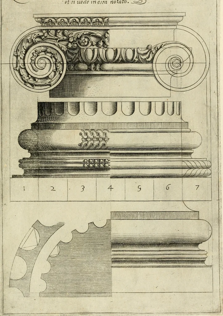 An illustration from Architettvra con diversi ornamenti cavati dall'antico, 1638, leaf 44