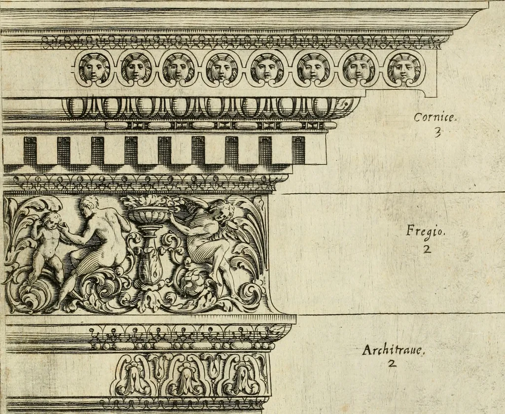 An illustration from Architettvra con diversi ornamenti cavati dall'antico, 1638, leaf 48