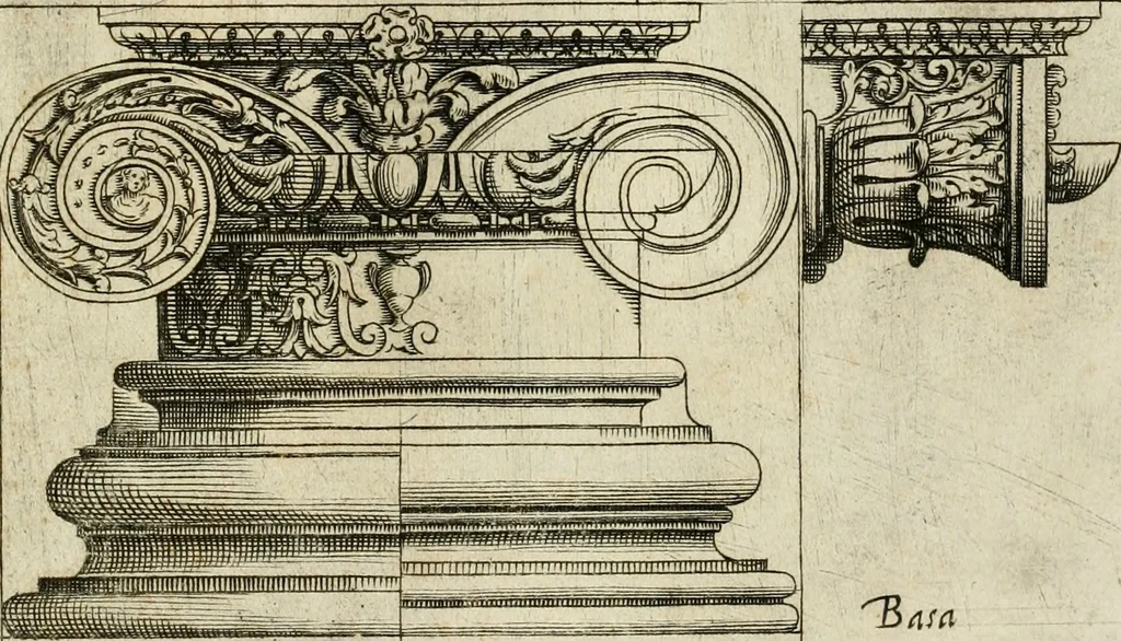 An illustration from Architettvra con diversi ornamenti cavati dall'antico, 1638, leaf 48