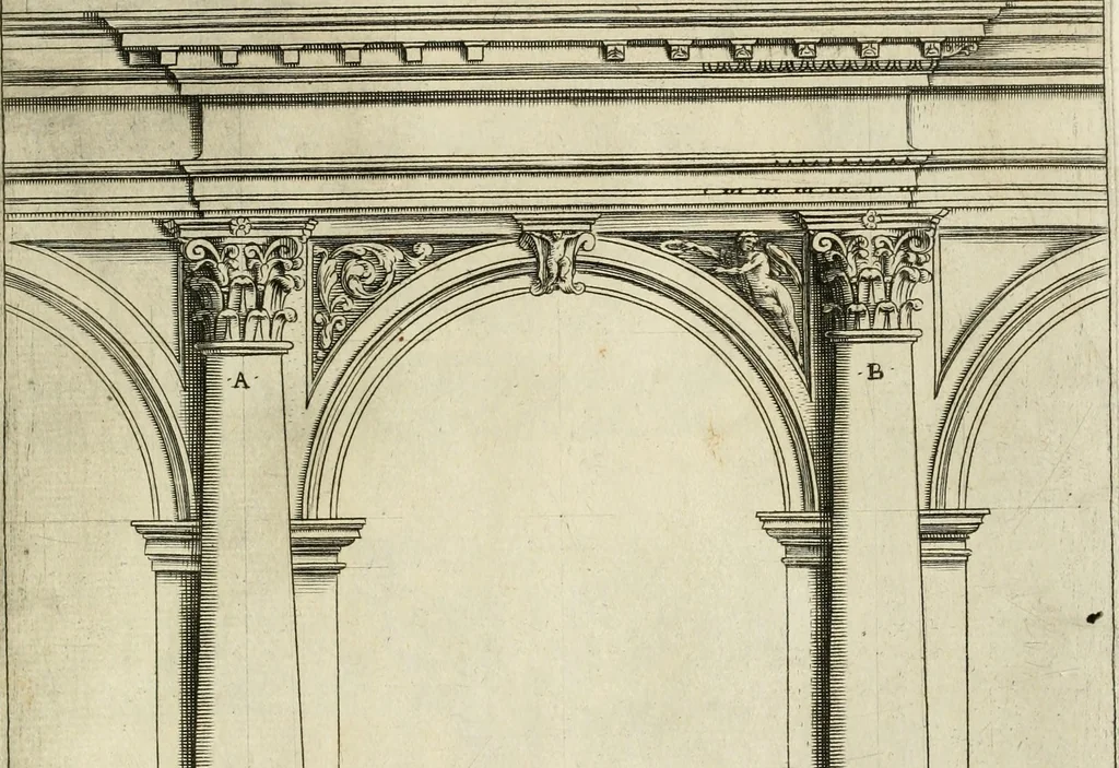 An illustration from Architettvra con diversi ornamenti cavati dall'antico, 1638, leaf 58