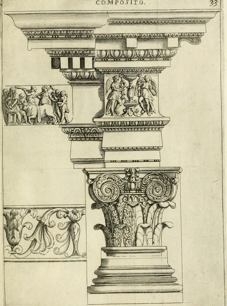 An illustration from Architettvra con diversi ornamenti cavati dall'antico, 1638, leaf 66