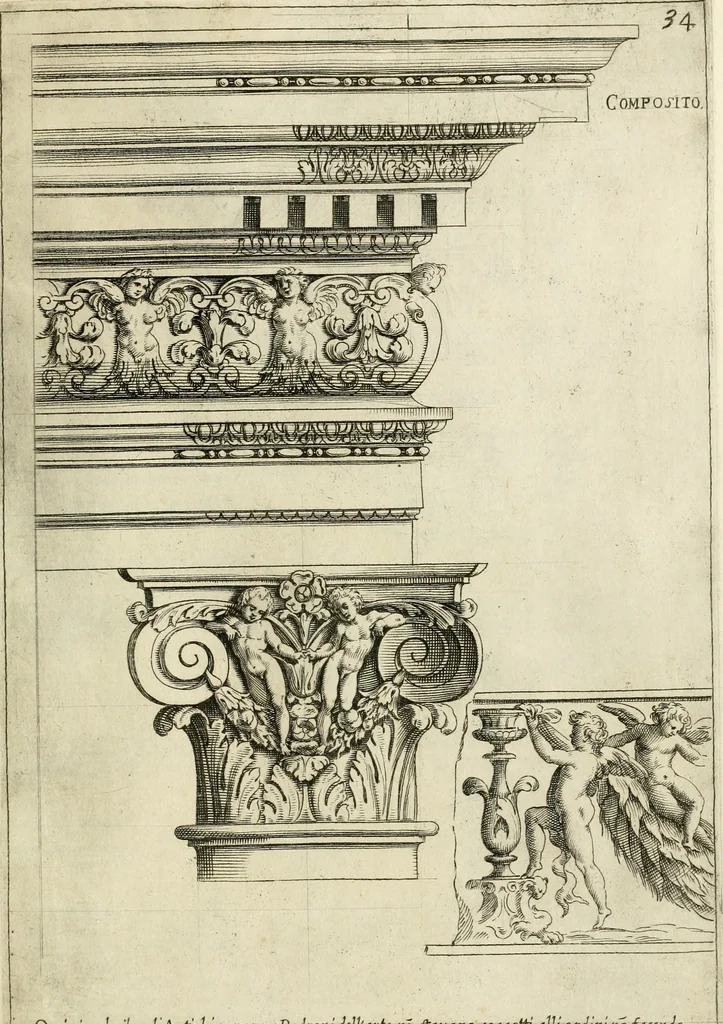 An illustration from Architettvra con diversi ornamenti cavati dall'antico, 1638, leaf 68