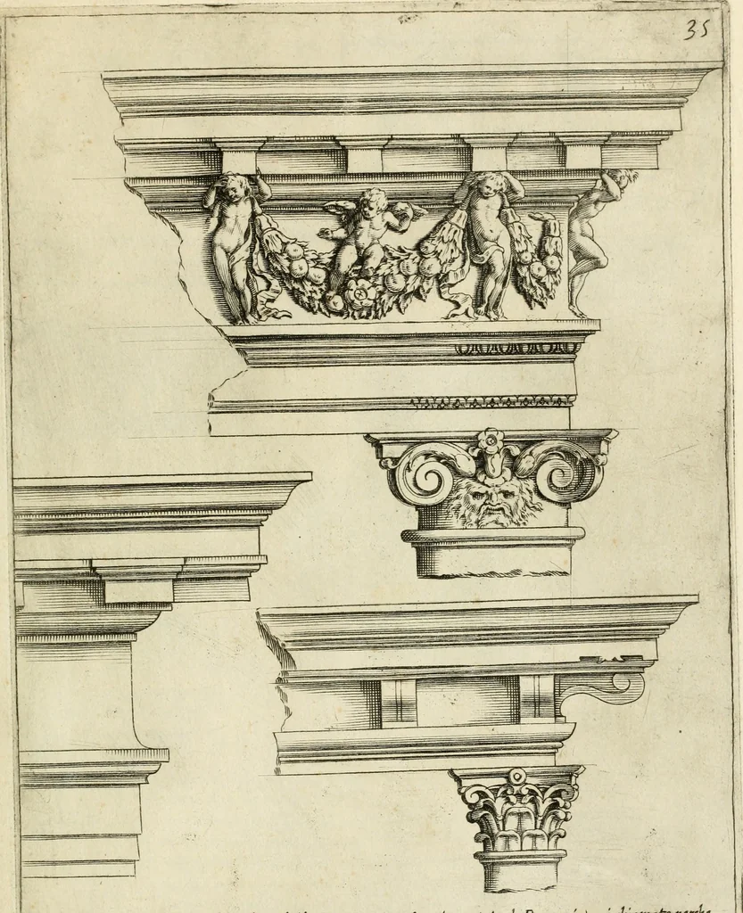 An illustration from Architettvra con diversi ornamenti cavati dall'antico, 1638, leaf 70