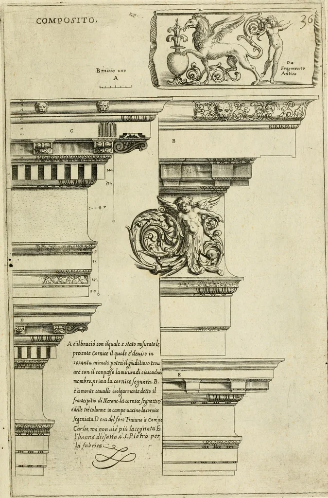 An illustration from Architettvra con diversi ornamenti cavati dall'antico, 1638, leaf 72