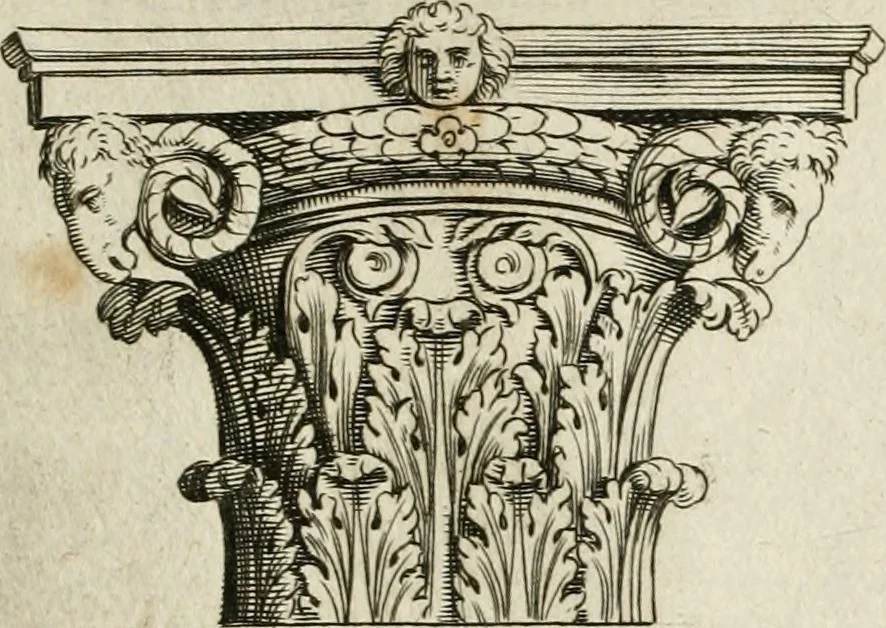 An illustration from Architettvra con diversi ornamenti cavati dall'antico, 1638, leaf 74