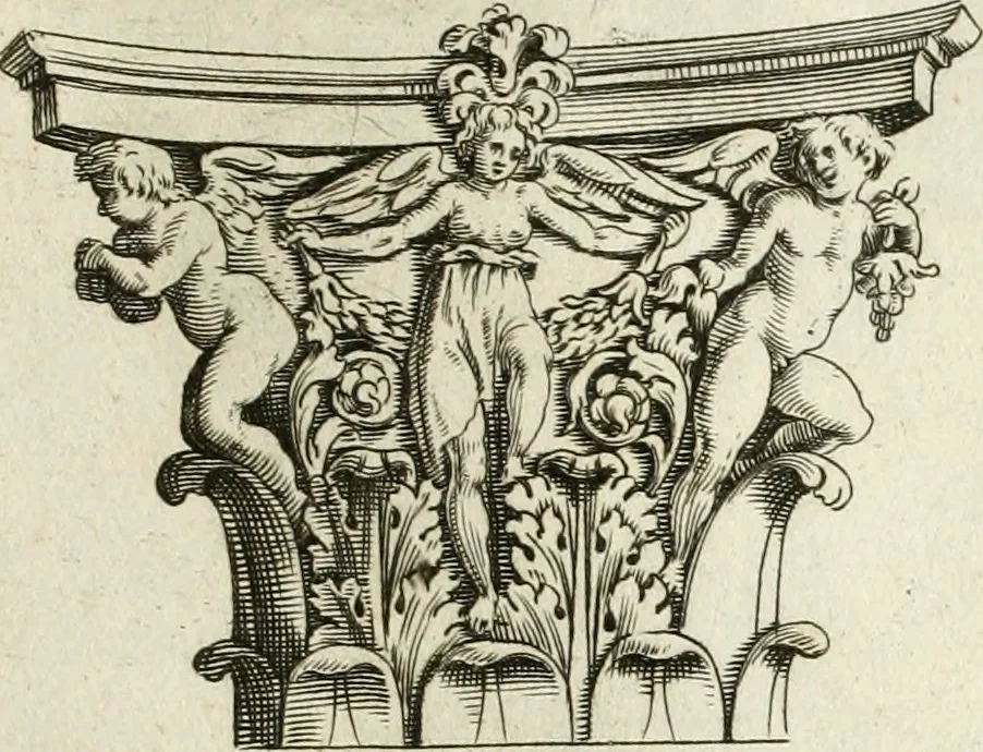 An illustration from Architettvra con diversi ornamenti cavati dall'antico, 1638, leaf 76