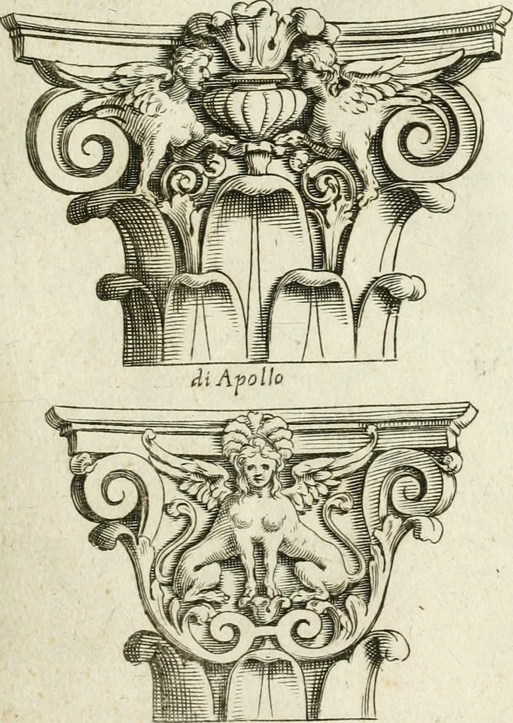 An illustration from Architettvra con diversi ornamenti cavati dall'antico, 1638, leaf 76