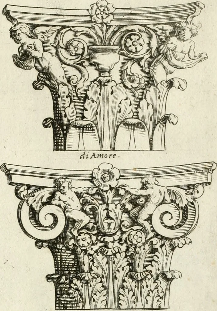An illustration from Architettvra con diversi ornamenti cavati dall'antico, 1638, leaf 76