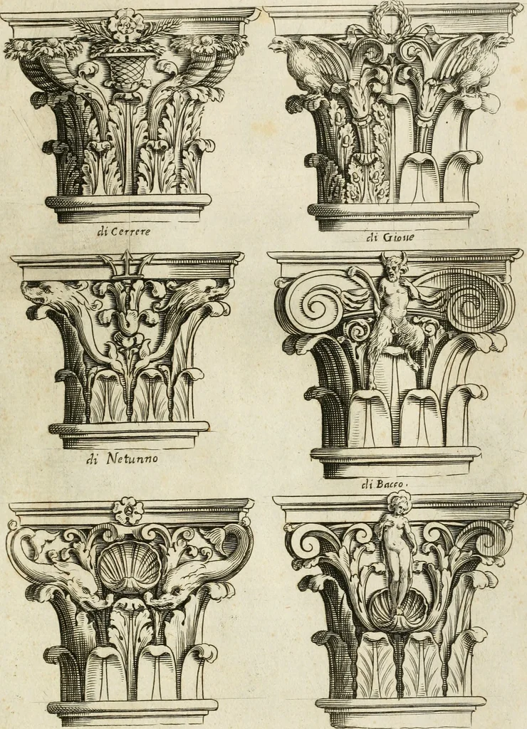 An illustration from Architettvra con diversi ornamenti cavati dall'antico, 1638, leaf 78