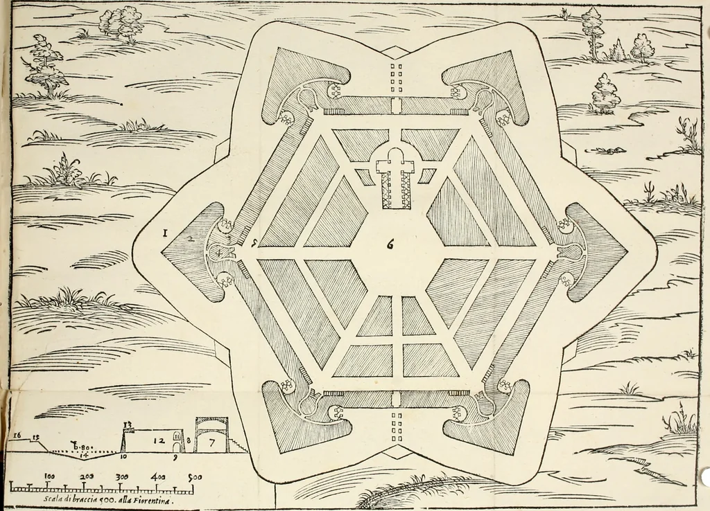 An illustration from Architettvra militare : con altri auuertimenti appartenenti alla guerra, 1582, leaf 37