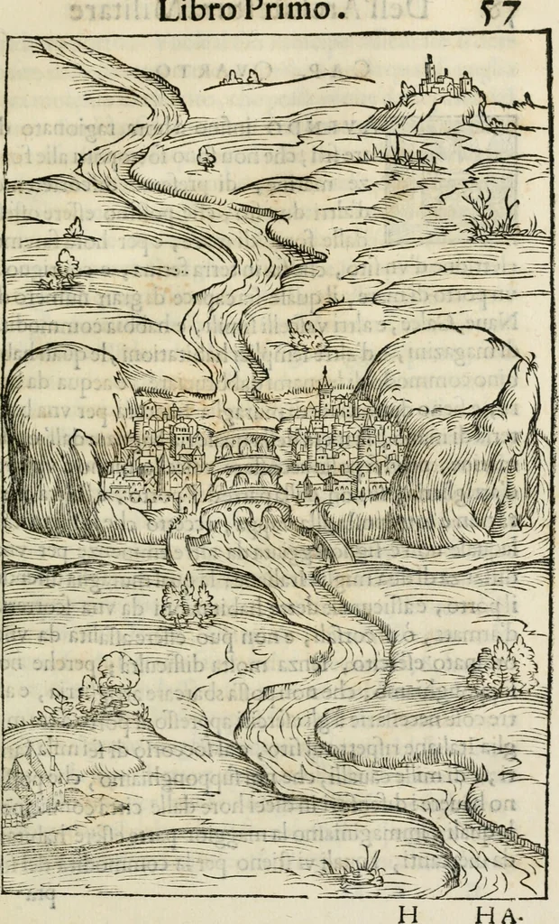 An illustration from Architettvra militare : con altri auuertimenti appartenenti alla guerra, 1582, leaf 54